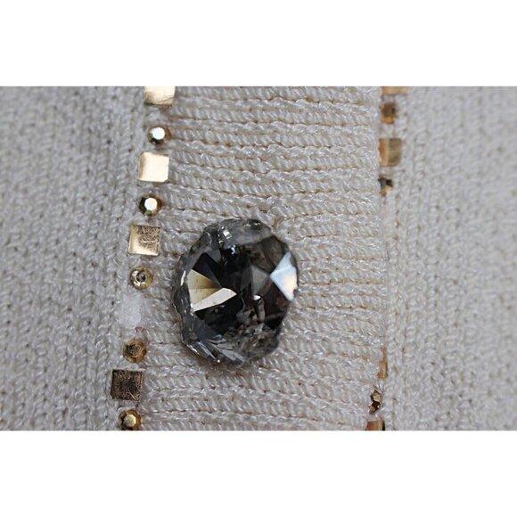 St John Evening - Women's Santana Knit Dinner Jacket w/Cristals, sz 4, Flaws - Picture 7 of 10